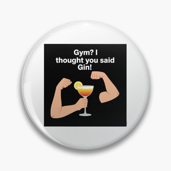 Item preview, Funny Gym Gin Sticker – Fitness Humor Design designed and sold by ArchanaKatoch.