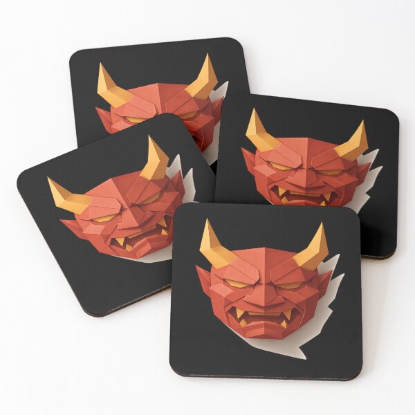 Item preview, Origami Oni Mask with Fiery Horns designed and sold by S-Dstyle.