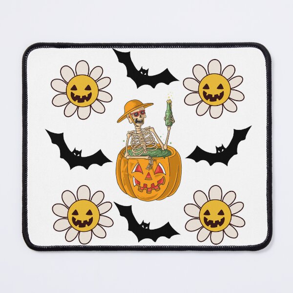 Item preview, Skeleton & Bat Groovy Halloween Party Motif | Retro Spooky Apparel designed and sold by TheMysticNook.