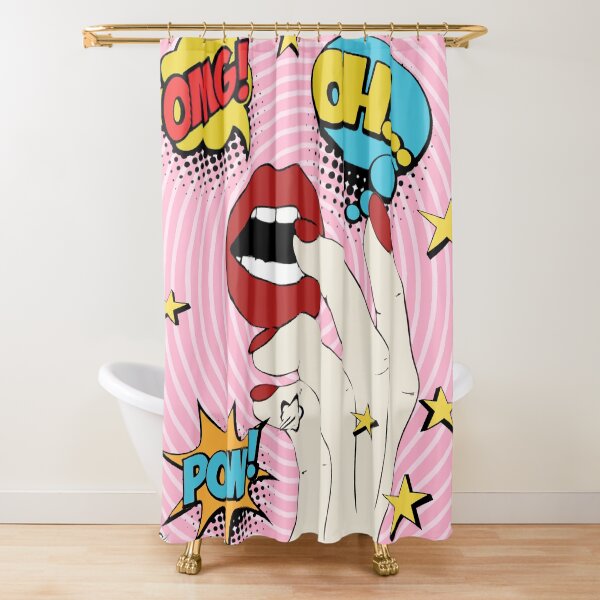 Pop Art Shower Curtains Redbubble