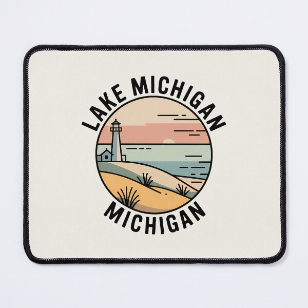 Item preview, Lake Michigan Lighthouse – Minimalist Pastel Line Art Sticker designed and sold by Horizon Tales.