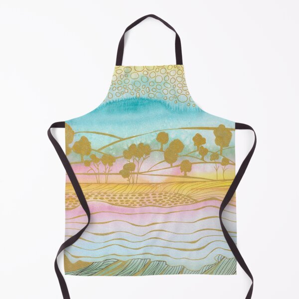 Item preview, Golden Horizon Dreams Watercolor Abstract Art  designed and sold by iolanthe.create.