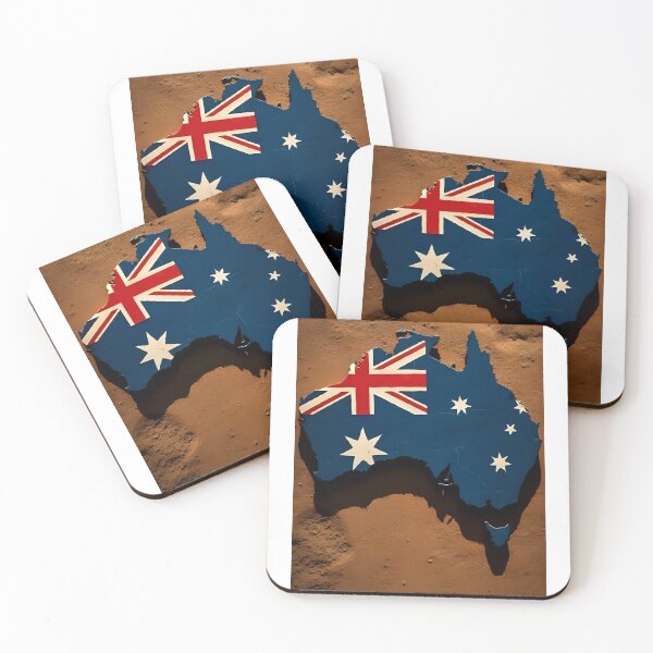 Item preview, Australia Outline in Flag Colors – Unique Map designed and sold by RAKO13.