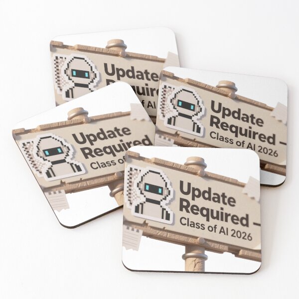 Item preview, Wooden Signpost with AI Themed Sign and Pixel Art Robot designed and sold by Creative88Art.