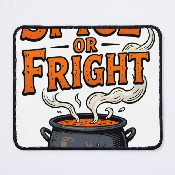 Item preview, Black Cauldron with Bubbling Orange Liquid and Halloween Text designed and sold by Creative88Art.
