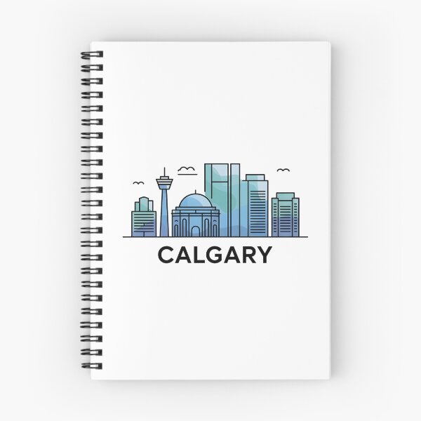 Item preview, Calgary Skyline – Minimalist Cool Blue Travel Souvenir Design designed and sold by Paper Drip.