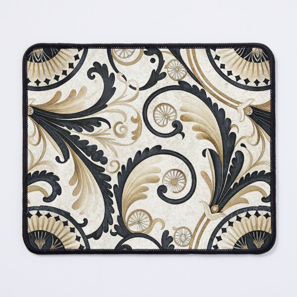 Item preview, Elegant Ornate Seamless Baroque Pattern with Gold and Black Scrollwork. designed and sold by ML-Media.