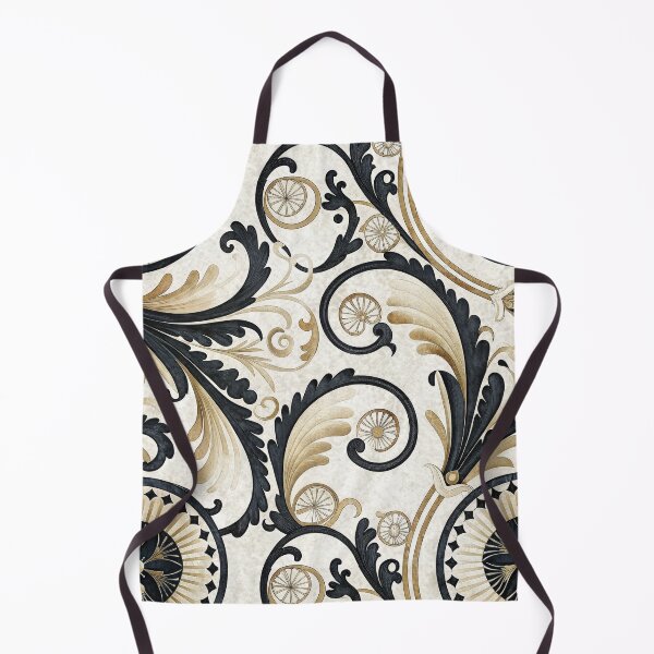 Item preview, Elegant Ornate Seamless Baroque Pattern with Gold and Black Scrollwork. designed and sold by ML-Media.