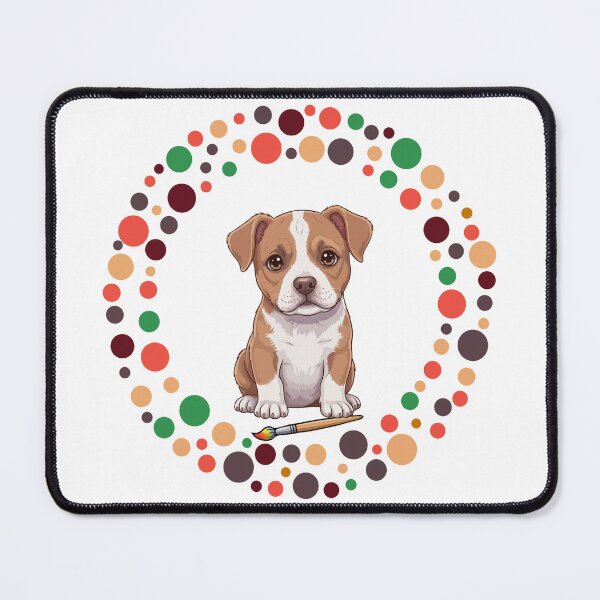Item preview, Celebrate Dot Day with My Amstaff | Colorful Dog Art designed and sold by The Real Life Symphony.