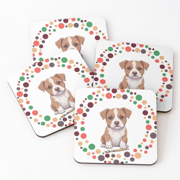 Item preview, Celebrate Dot Day with My Amstaff | Colorful Dog Art  designed and sold by The Real Life Symphony.