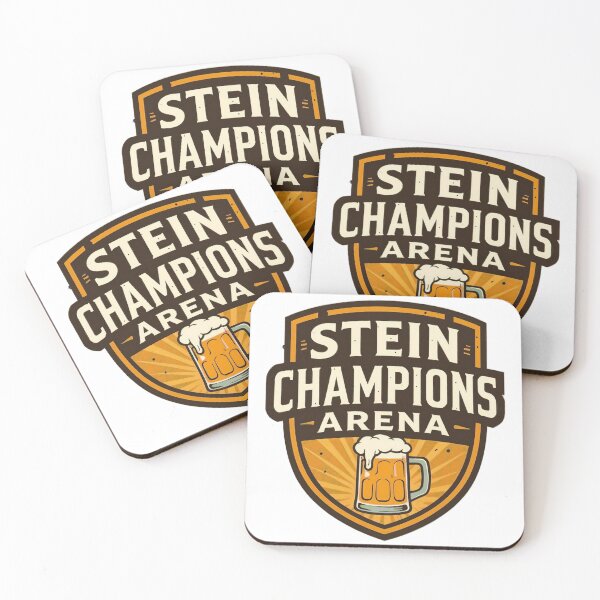 Item preview, Shield Emblem with Beer Mug and Text Stein Champions Arena designed and sold by Creative88Art.