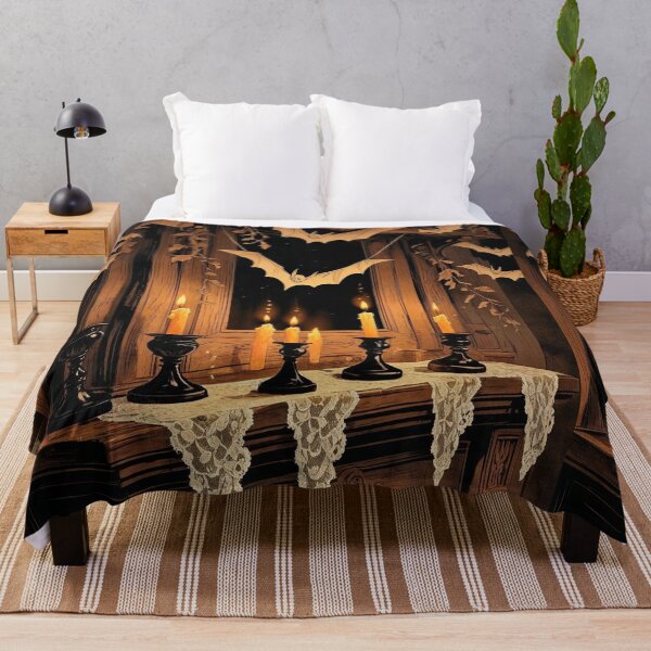 Item preview, Bat Garland & Candlelight – Cottagecore Halloween Decor designed and sold by Deezyned.