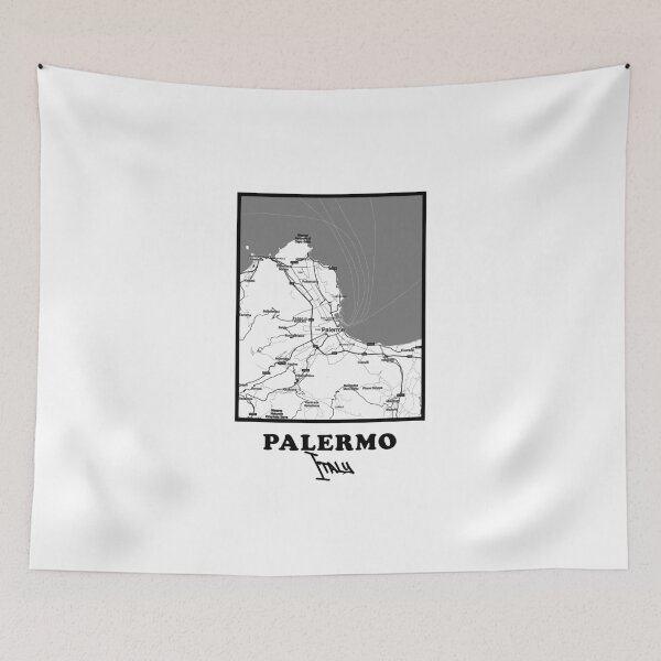 Item preview, Palermo City Map – Minimal Black and White Poster designed and sold by Enea Kelo.