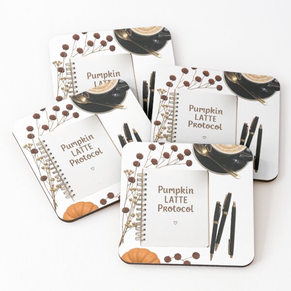 Item preview, Flat Lay of Pumpkin Latte Protocol Notebook with Autumnal Decor designed and sold by Creative88Art.