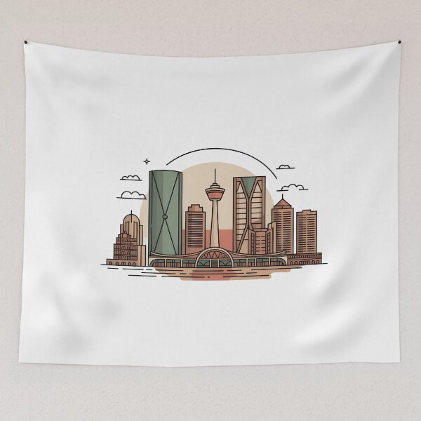 Item preview, Calgary Skyline – Minimalist Earthy Travel Souvenir Design designed and sold by Paper Drip.