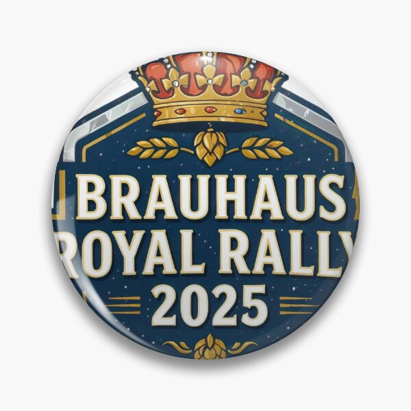 Item preview, Badge Design for Brauhaus Royal Rally 2025 with Crown and Barley designed and sold by Creative88Art.