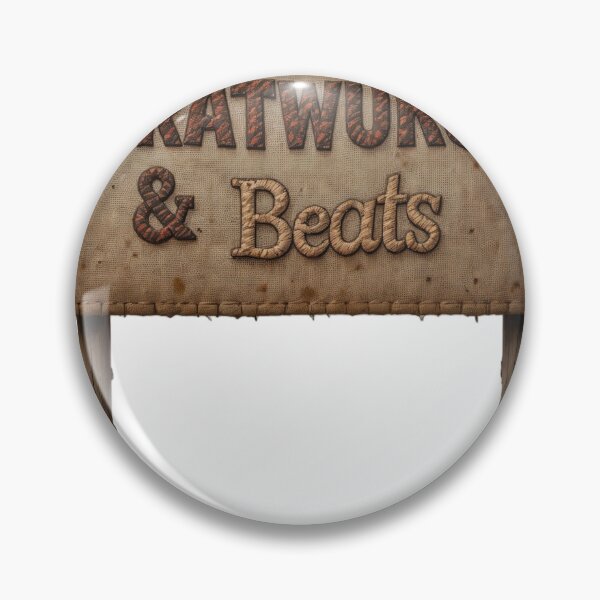 Item preview, Rustic Handcrafted Sign with Bratwurst and Beats Text Design designed and sold by Creative88Art.