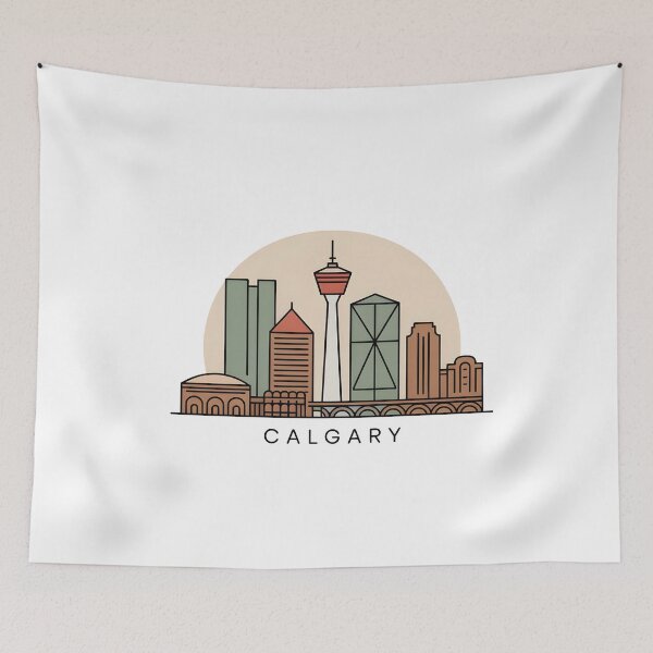 Item preview, Calgary Skyline – Minimalist Earthy Travel Souvenir Design designed and sold by Paper Drip.