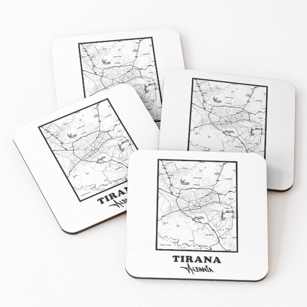 Item preview, Tirana City Map – Minimal Black and White Poster designed and sold by Enea Kelo.