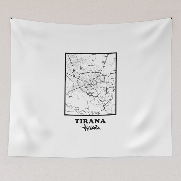 Item preview, Tirana City Map – Minimal Black and White Poster designed and sold by Enea Kelo.