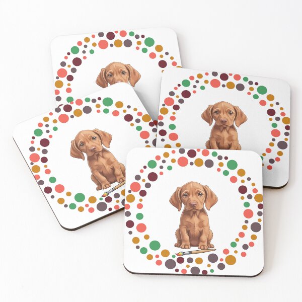 Artikelvorschau, Feiern Sie den Dot Day mit meinem Vizsla | Bunte Hundekunst entworfen und verkauft von The Real Life Symphony.