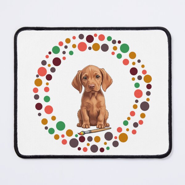 Item preview, Celebrate Dot Day with My Vizsla | Colorful Dog Art designed and sold by The Real Life Symphony.