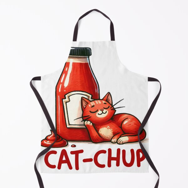 Item preview, Catchup Funny Cat Ketchup designed and sold by Eiwaprints.