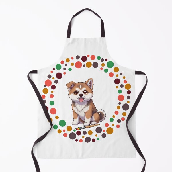 Artikelvorschau, Feiern Sie den Dot Day mit meinem Akita Inu | Bunte Hundekunst entworfen und verkauft von The Real Life Symphony.