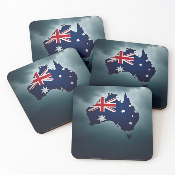 Item preview, Australia Outline in Flag Colors – Unique Map designed and sold by RAKO13.