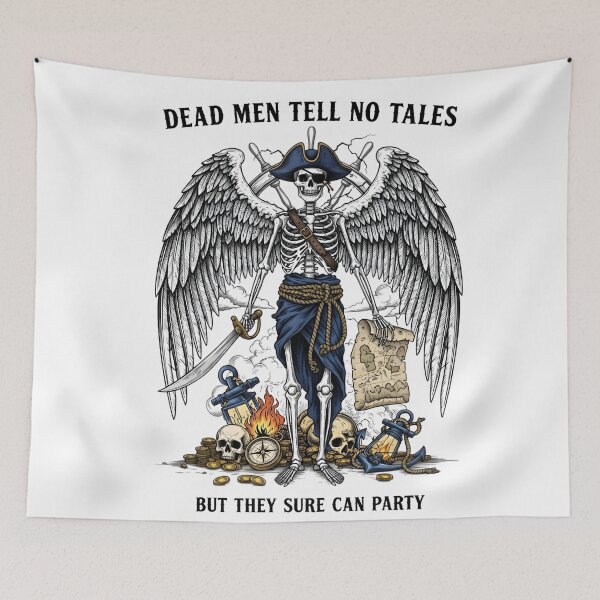 Item preview, Dead Men Tell No Tales Pirate Party Art | Epic Skeleton Halloween Design designed and sold by AnnDesignStudio.