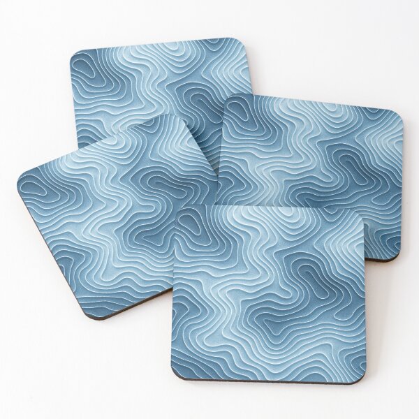 Item preview, Monochrome Topographic Wave Pattern designed and sold by weirdfishes123.