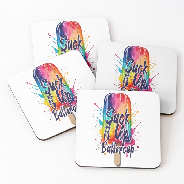 Item preview, Rainbow Watercolor Ice Pop Suck It Up Buttercup Motivational designed and sold by Zencookie.