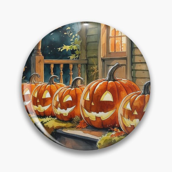 Item preview, Enchanted Pumpkin Lanterns – Cozy Cottagecore Halloween designed and sold by Deezyned.