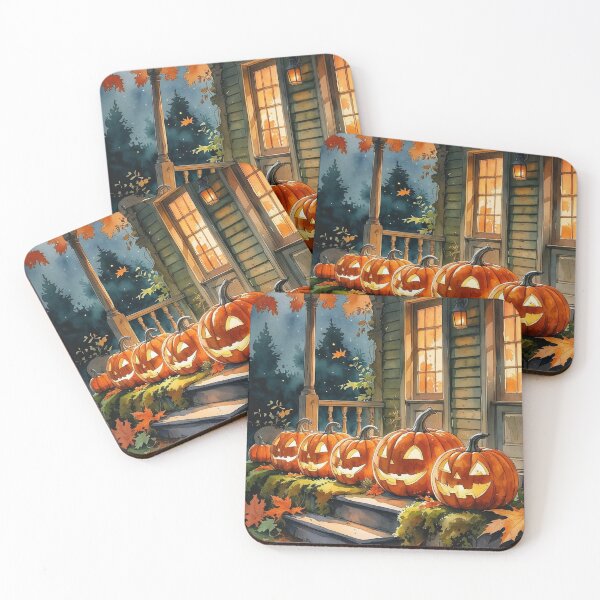 Item preview, Enchanted Pumpkin Lanterns – Cozy Cottagecore Halloween designed and sold by Deezyned.