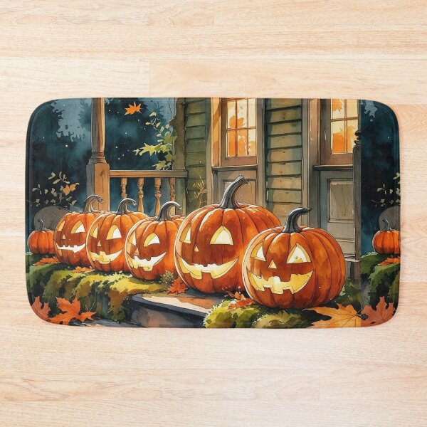Item preview, Enchanted Pumpkin Lanterns – Cozy Cottagecore Halloween designed and sold by Deezyned.