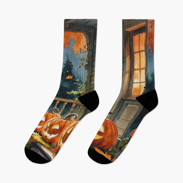 Item preview, Enchanted Pumpkin Lanterns – Cozy Cottagecore Halloween designed and sold by Deezyned.