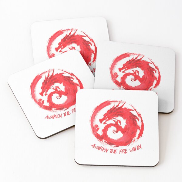 Item preview, Awaken the Fire Within – Red Dragon Brushstroke Art designed and sold by Enea Kelo.
