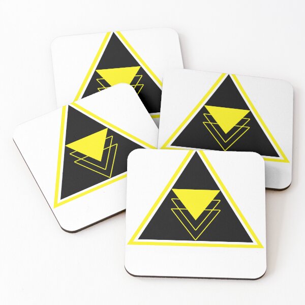 Item preview, Yellow Minimalist Neon Triangles - Futuristic Geometric Art designed and sold by Avagen Designs.