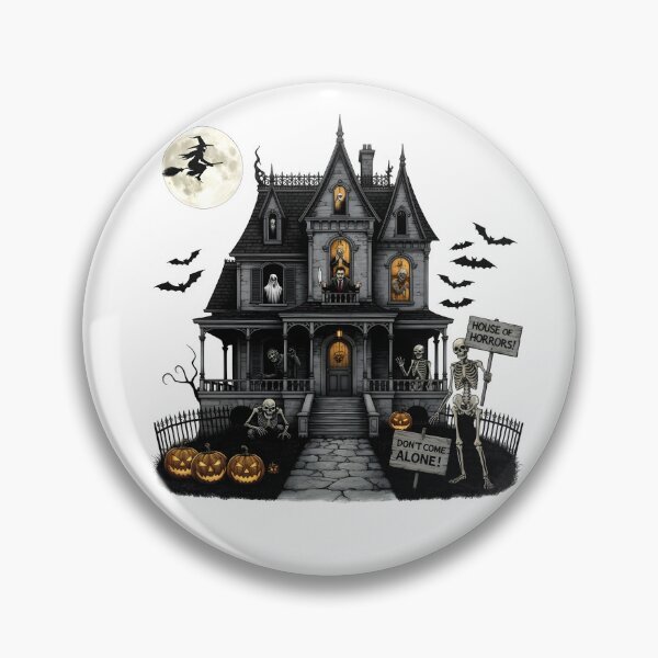 Artikelvorschau, Spukhaus Monster Geister Hexe Vintage Halloween entworfen und verkauft von shoppingtshirts.