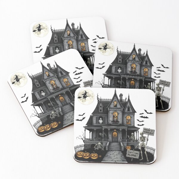 Item preview, Haunted House Monster Ghosts Witch Vintage Halloween designed and sold by shoppingtshirts.