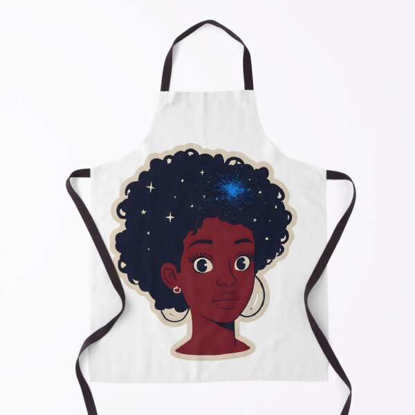 Item preview, Stellar Burst – Black Woman with Blue Galaxy Afro designed and sold by OsasChild.