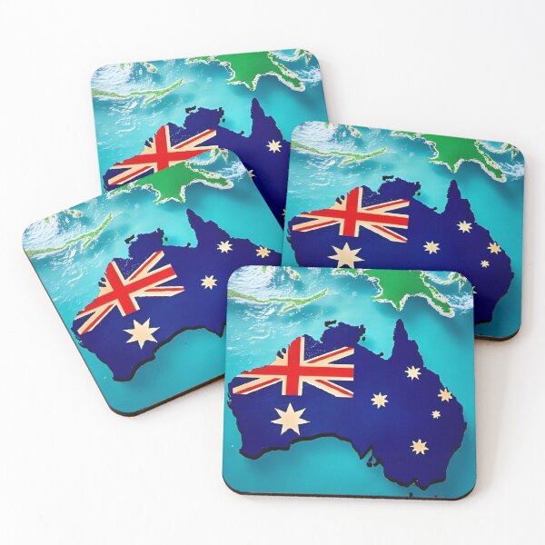 Item preview, Australia Outline in Flag Colors – Unique Map designed and sold by RAKO13.