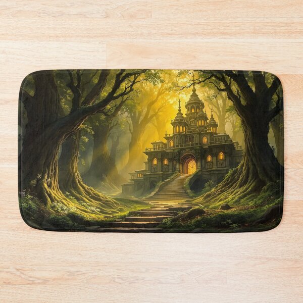 Item preview, Enchanted Forest Temple Fantasy Artwork designed and sold by eyeconart.