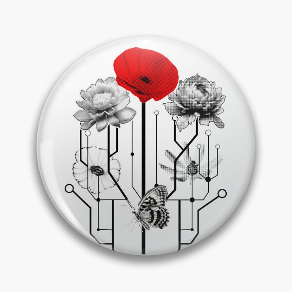 Item preview, Digital Flowers Logic Tree Technology Nature Fusion designed and sold by aubrey-stevens.