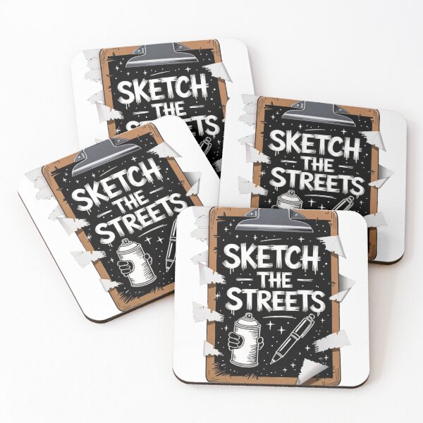 Item preview, Stylized Clipboard with Urban Art Elements on Black Background designed and sold by Creative88Art.