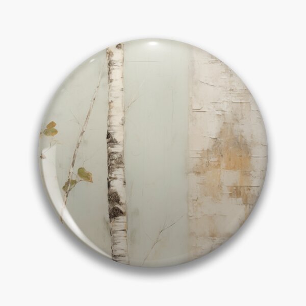 Item preview, Washed out mint and neutral birch tree inspired by japandi and wabi sabi style designed and sold by filigreedigital.