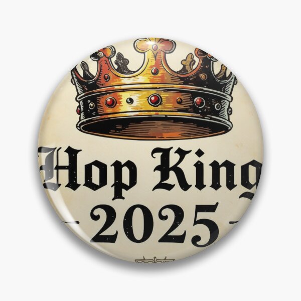 Item preview, Vintage Design with Golden Crown and Hop King 2025 Text designed and sold by Creative88Art.