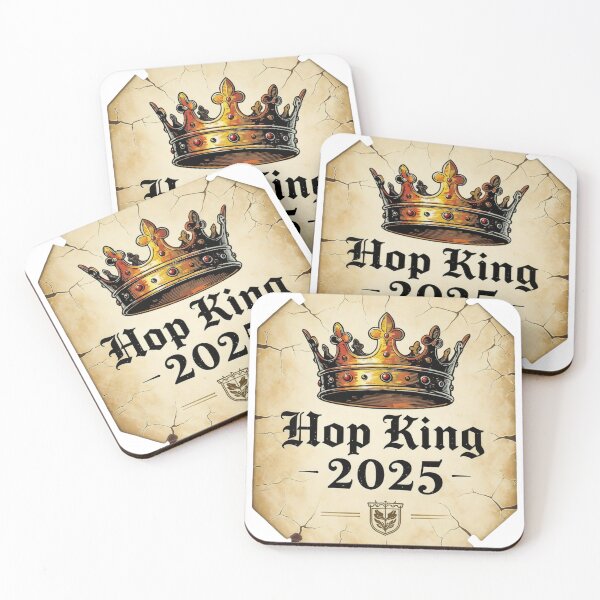 Item preview, Vintage Design with Golden Crown and Hop King 2025 Text designed and sold by Creative88Art.