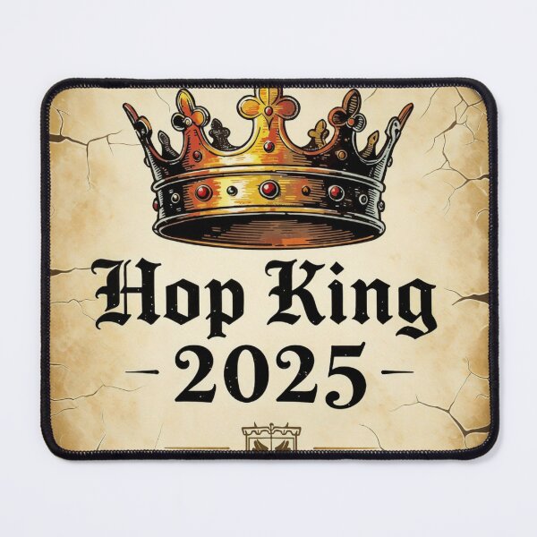 Item preview, Vintage Design with Golden Crown and Hop King 2025 Text designed and sold by Creative88Art.