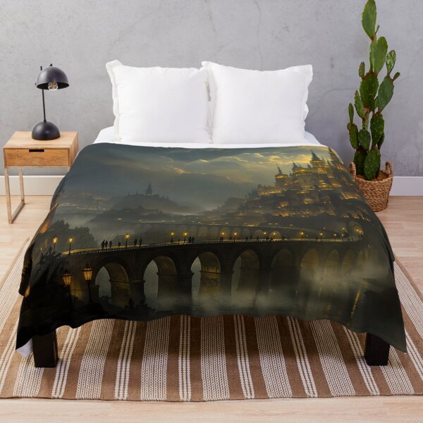 Item preview, Mystical Castle at Night – Fantasy Cityscape Artwork designed and sold by eyeconart.